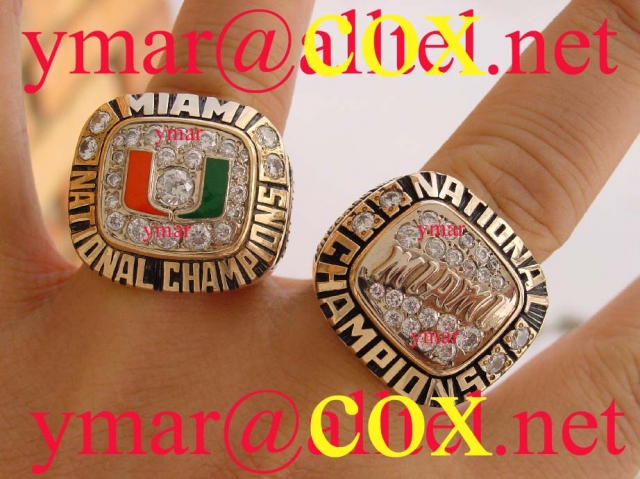 1991 Miami National Championship Ring and 1991 Miami National Championship Golden Canes Ring