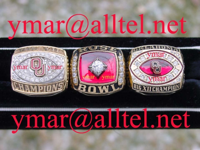2000 Oklahoma Big XII Champions, 2003 Oklahoma Rose Bowl Champions, 2002 Oklahoma Big XII Champions