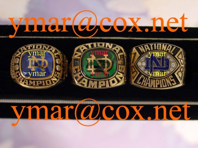 The Last 3 Notre Dame National Championship Rings.  1973  1977  1988