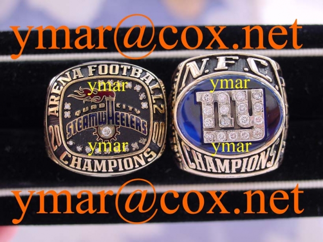 2000 Quad City Arena Bowl 2 Champions and 2000 N.Y. Giants NFC Champions