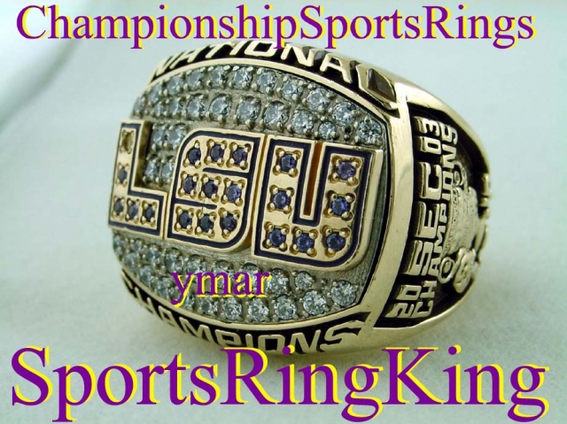 2003 LSU Tigers National Champions Players 10K Ring.   Size 11.    42.7 grams of 10K Gold. $$$ SOLD $$$