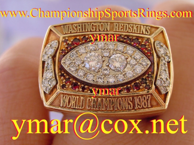 1987 Washington Redskins World Championship Players Diamond 10K Ring.  Made by Tiffany and Co.  $$$ Make Offer $$$