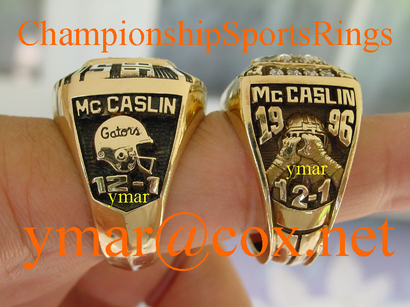 1996 National Championship & SEC Championship Rings once owned by NFL Player Eugene McCaslin