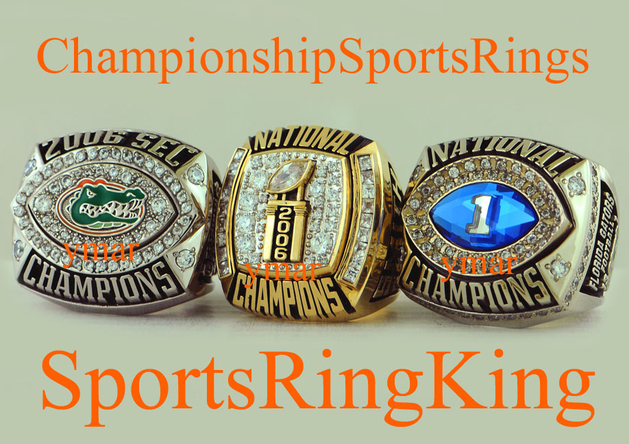 2006 Florida Gators SEC, National Champs, BCS Champs Rings all from All-American and NFL Drafted Player Ryan Smith